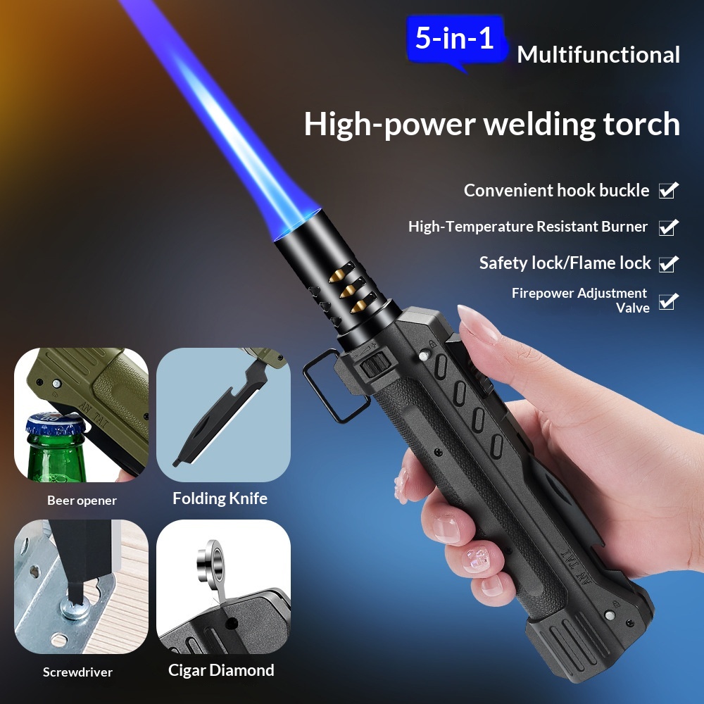 Outdoor Kitchen Power - Powerful Metal Gas Lighter Windproof Outdoors