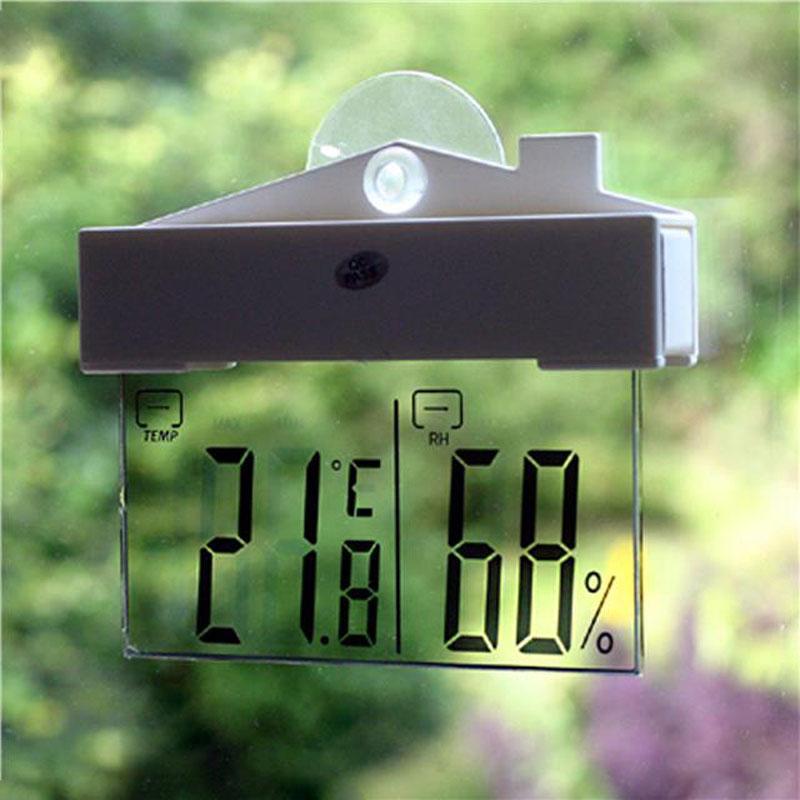 Outdoor Power Tower - Digital Window Thermometer Hydrometer Suction Cup