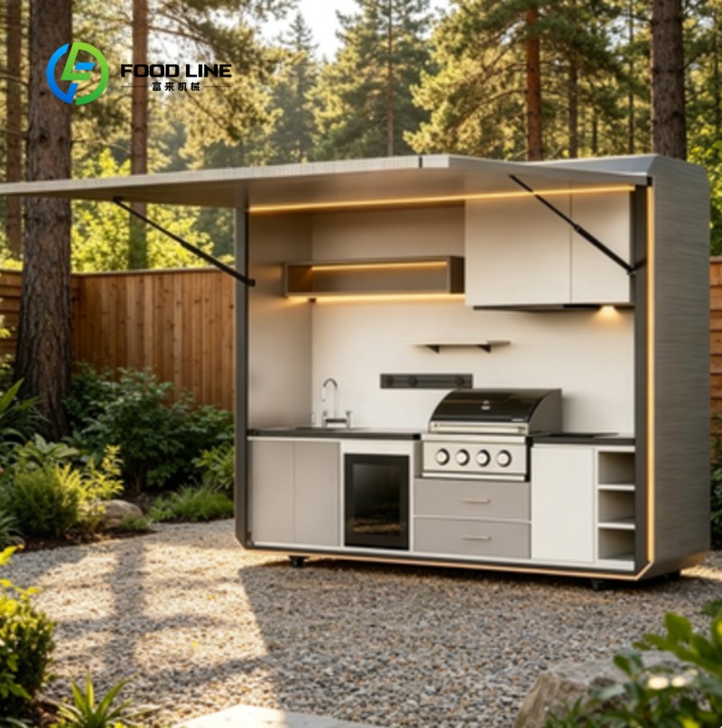 Outdoor Kitchen Power - Solar Powered Steel Outdoor Kitchen Weatherproof