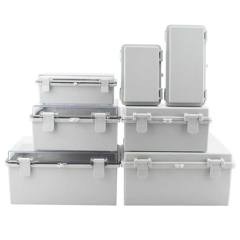 Outdoor Power Junction Box - IP67 Waterproof Plastic Enclosure With Hasp