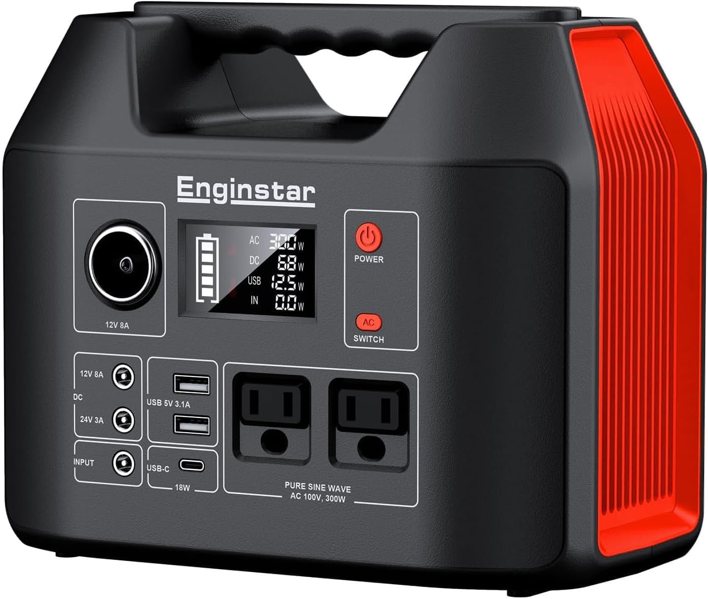 Portable Power Station 300W 29 - Outdoor Power Bank With Ac Outlet recension och pris