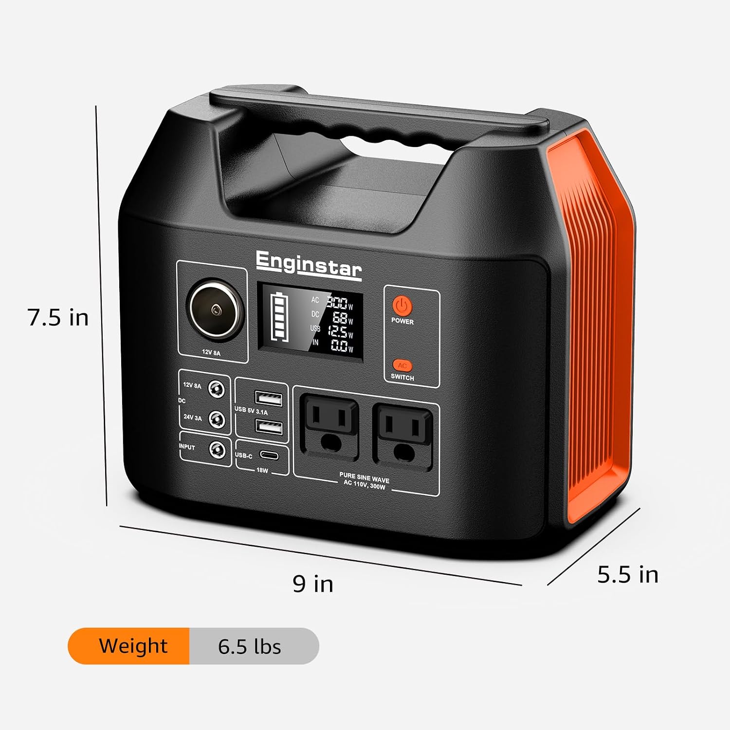 Portable Power Station 300W 29 - Outdoor Power Bank With Ac Outlet recension och pris