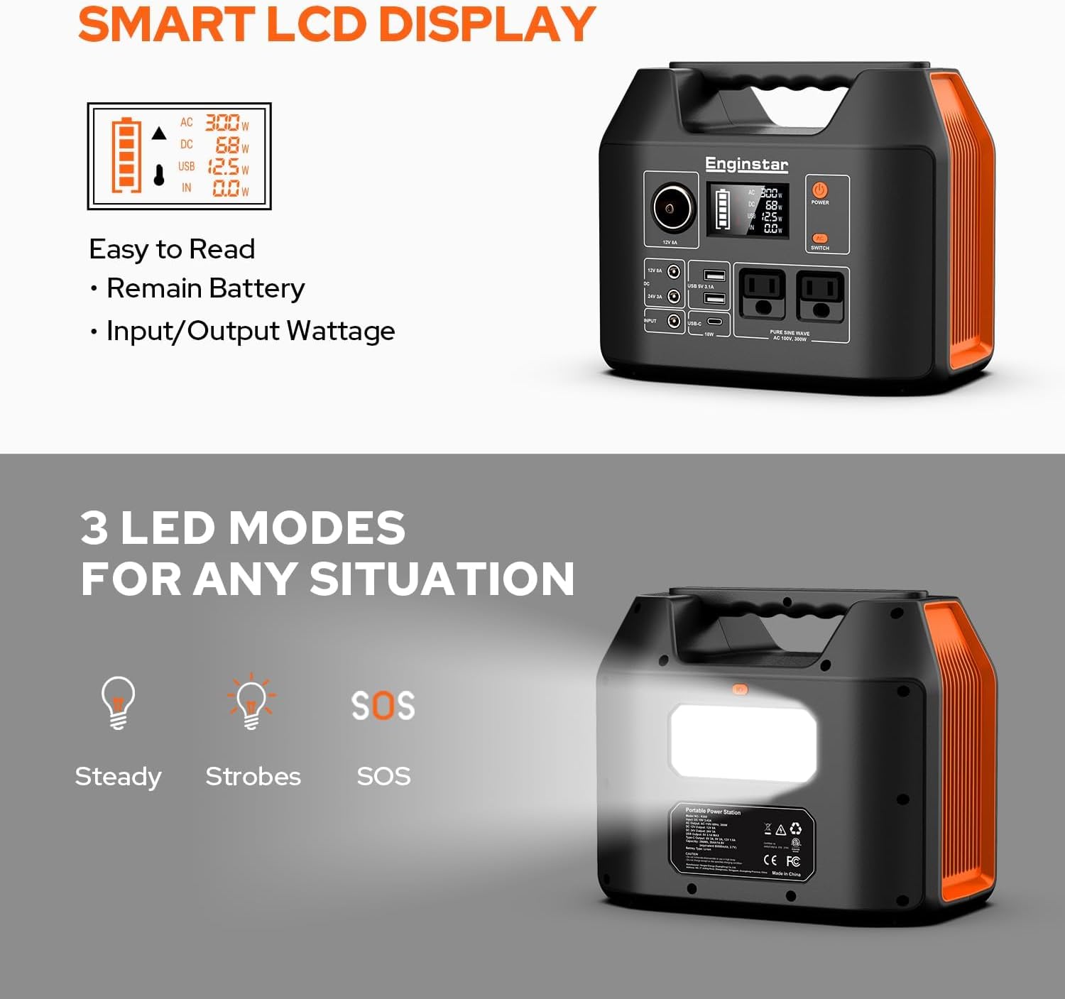 Portable Power Station 300W 29 - Outdoor Power Bank With Ac Outlet recension och pris