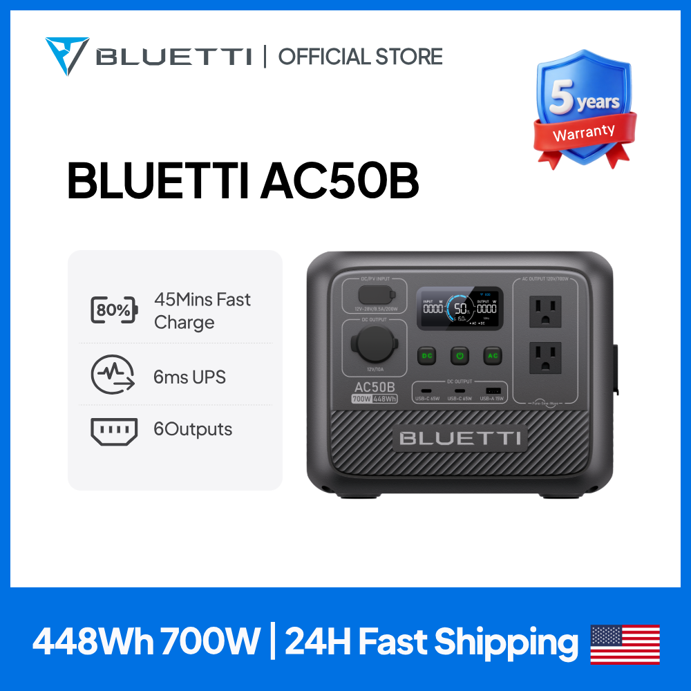 BLUETTI AC50B Portable Power S - Outdoor Powerwall recension och pris