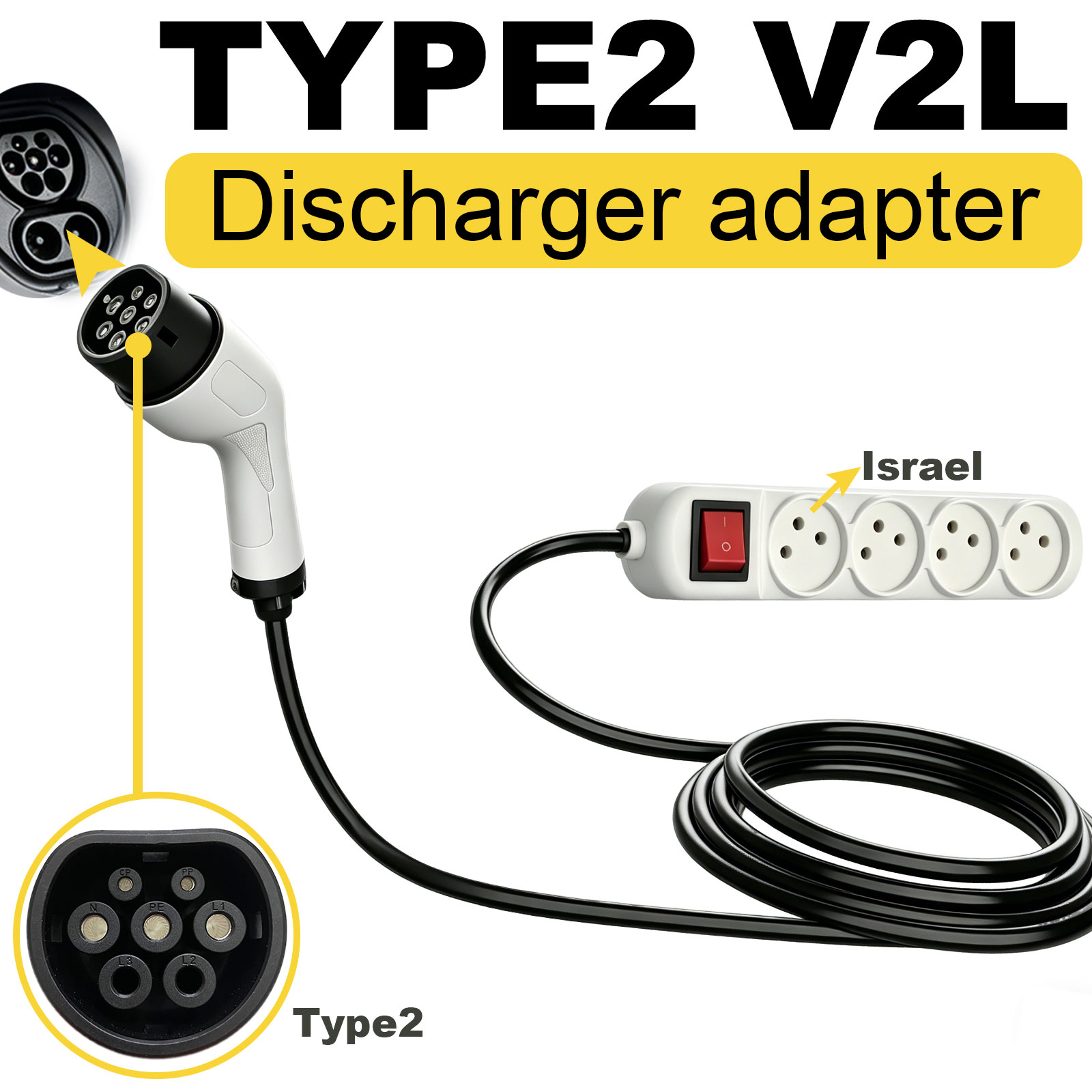 Type2 V2L Discharge Adapter Is - Outdoor Powerwall recension och pris