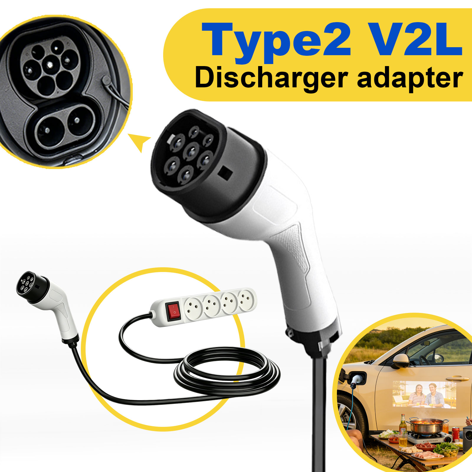 Type2 V2L Discharge Adapter Is - Outdoor Powerwall recension och pris