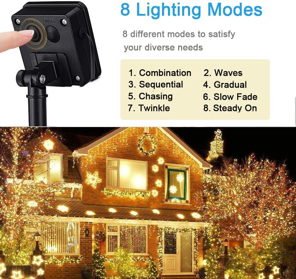 Solar Power LED Garland 8 Mode - Outdoor Power And Plant recension och pris