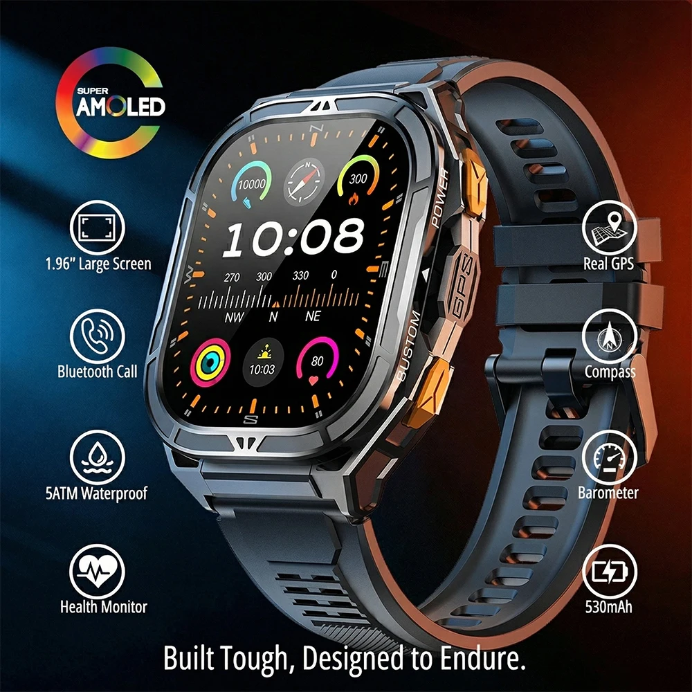 Luxury AMOLED Smartwatch Real  - Outdoor Power Meter recension och pris