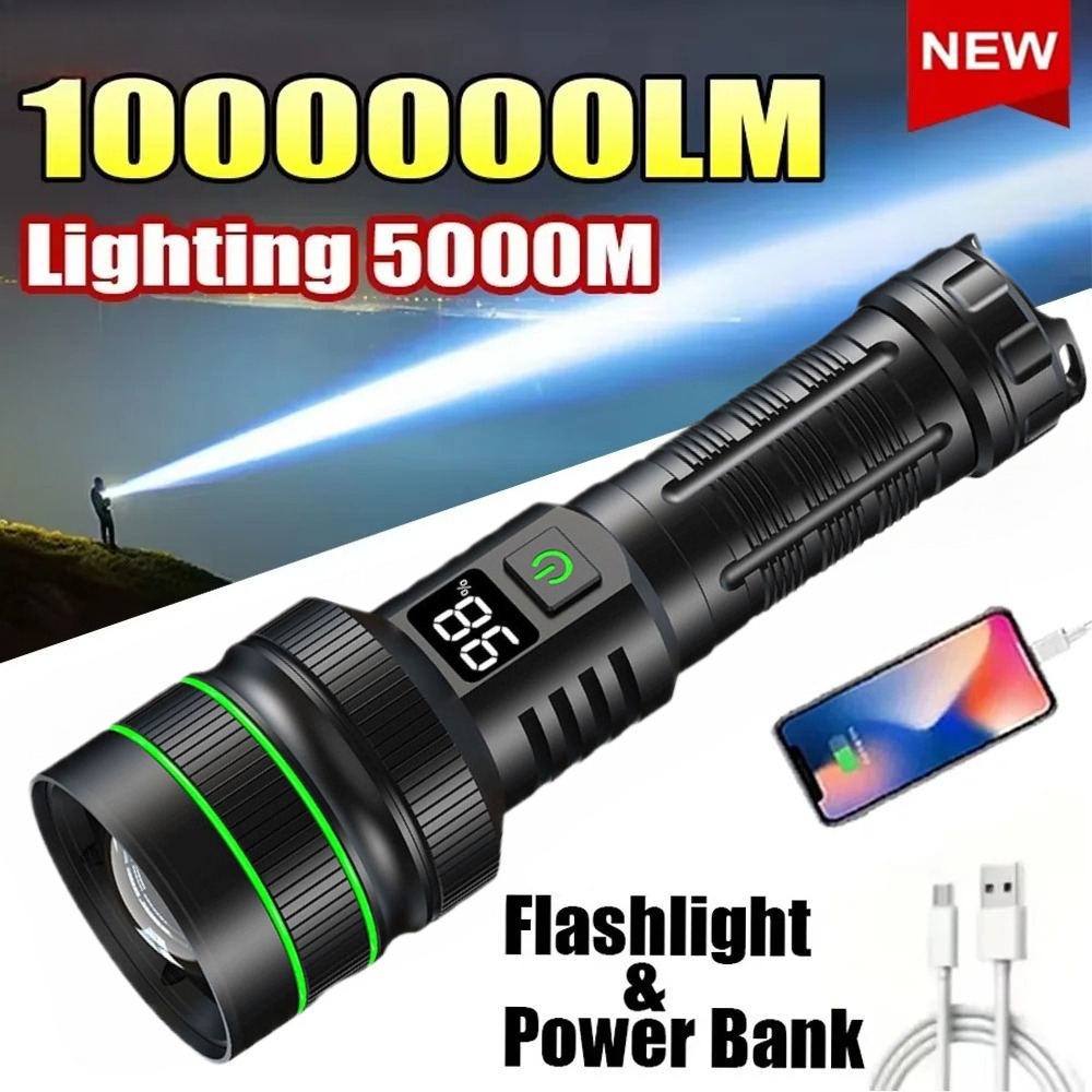 Powerful LED Flashlight Zoomab - Outdoor Power Meter recension och pris