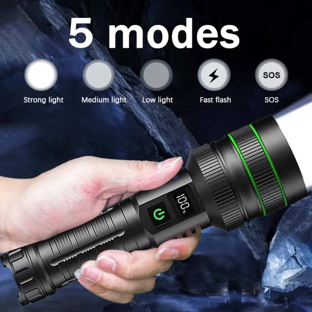 Powerful LED Flashlight Zoomab - Outdoor Power Meter recension och pris