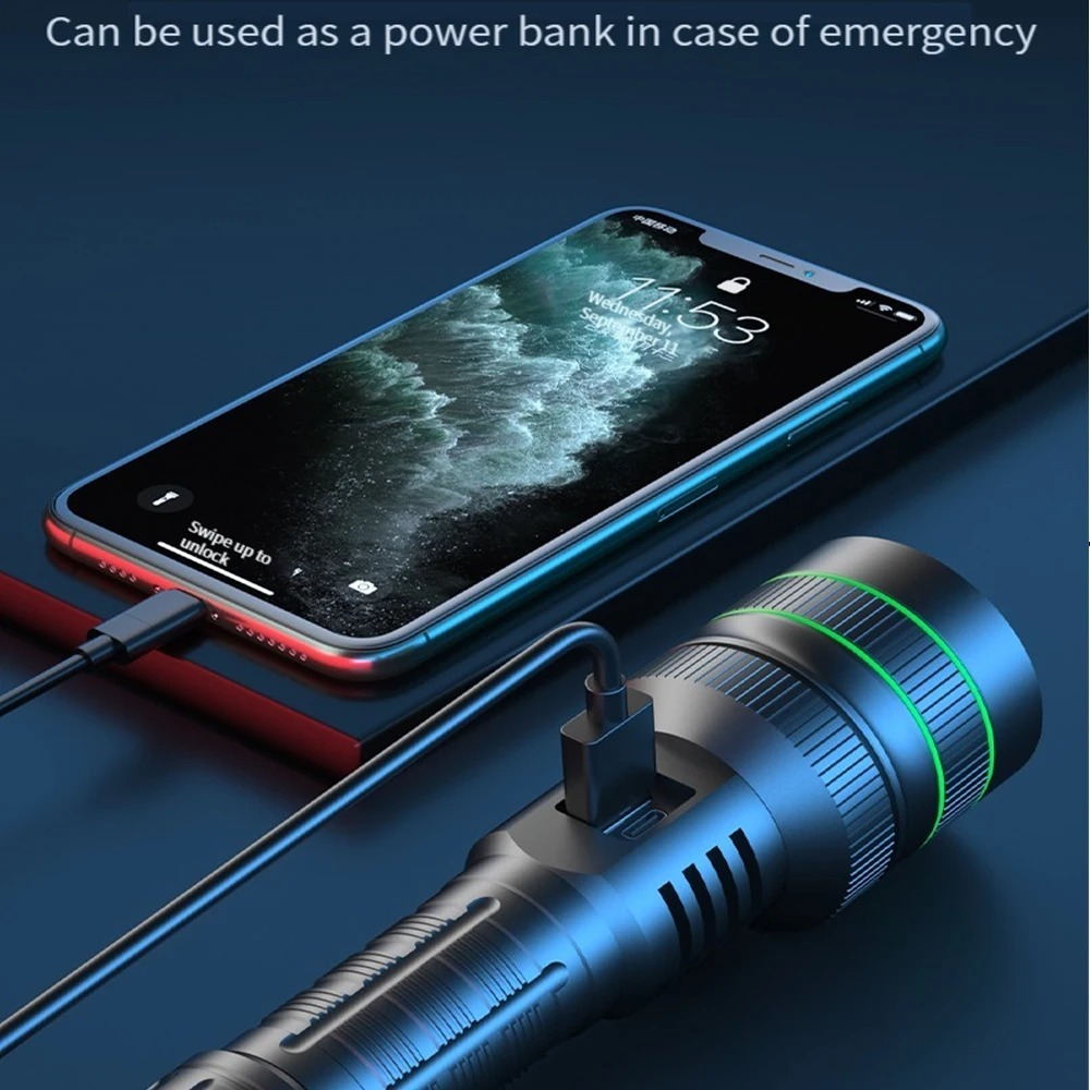 Powerful LED Flashlight Zoomab - Outdoor Power Meter recension och pris