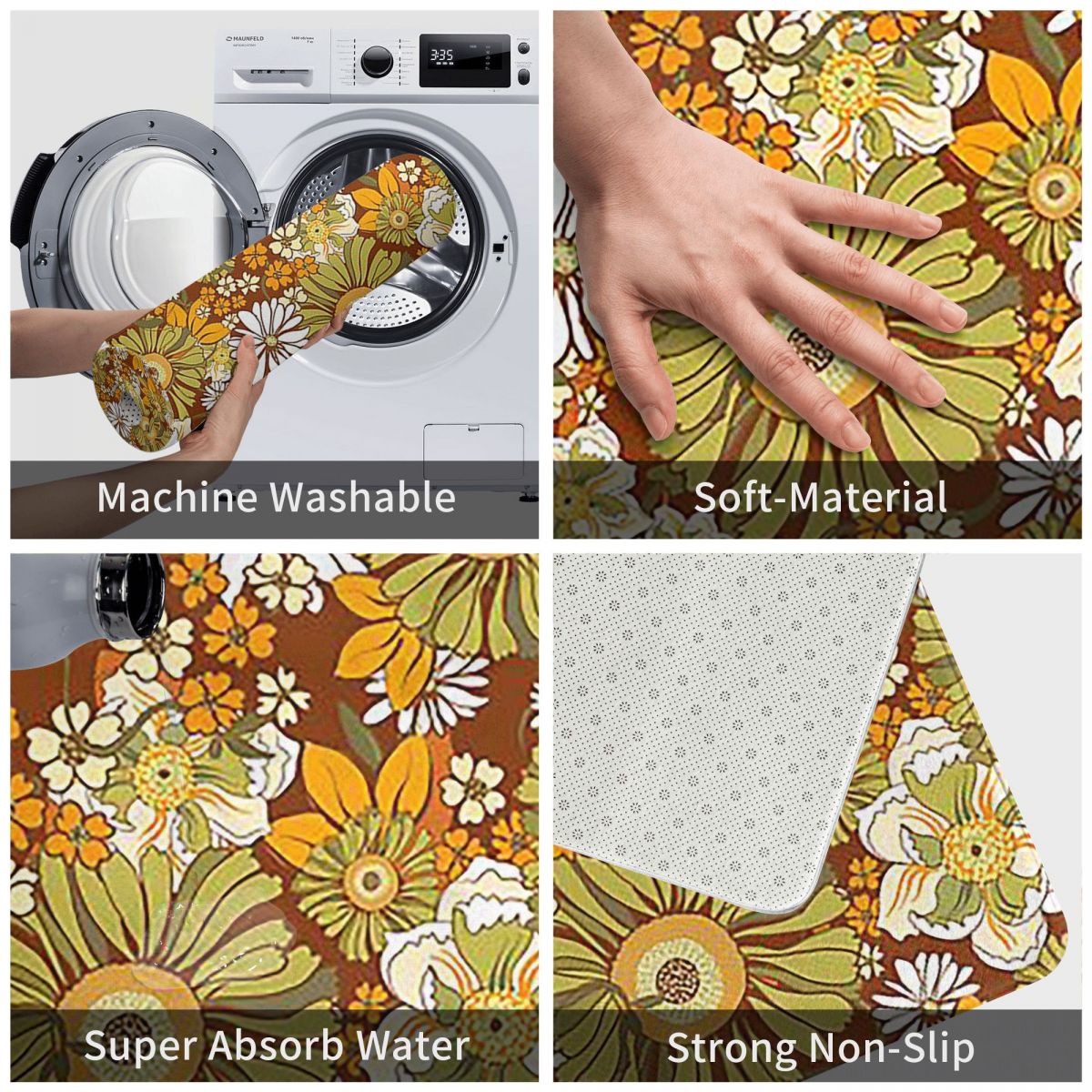 70s Flower Power Pattern Boho  - Outdoor Kitchen Power recension och pris